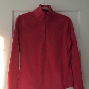 GAP pink half zip fleece top